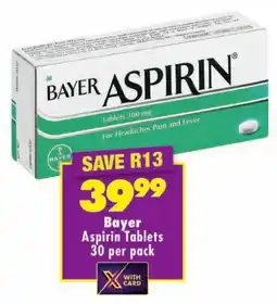 Shoprite Bayer Aspirin Tablets offer