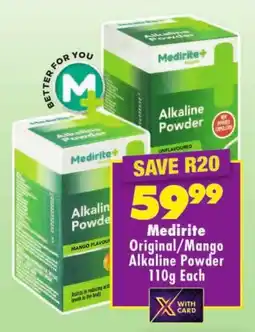 Shoprite Medirite Original/ Mango Alkaline Powder offer