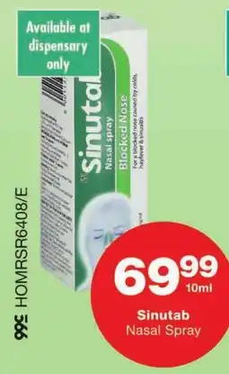 Shoprite Sinutab Nasal Spray offer