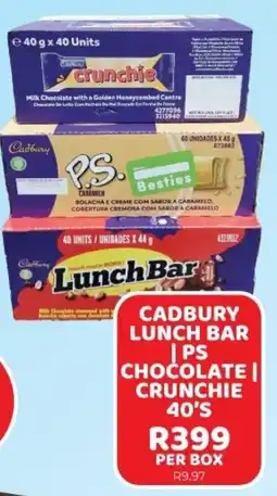 1UP Cadbury lunch bar/ PS chocolate/ Crunchie offer