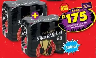 Shoprite Liquor Carling black label beer cans offer