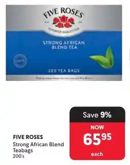Makro FIVE ROSES Strong African Blend Teabags offer