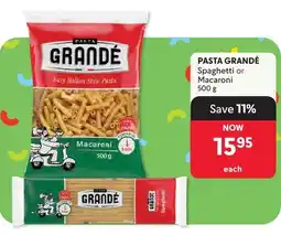Makro PASTA GRANDÉ Spaghetti or Macaroni offer