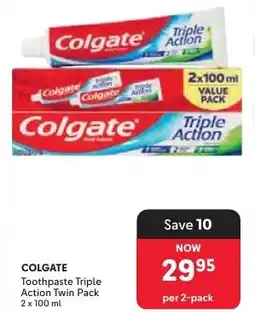 Makro COLGATE Toothpaste Triple Action Twin Pack offer