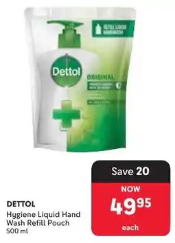 Makro DETTOL Hygiene Liquid Hand Wash Refill Pouch offer