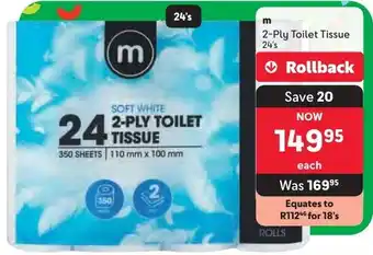 Makro M 2-Ply Toilet Tissue offer