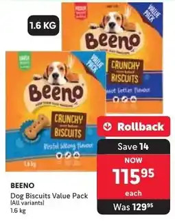 Makro BEENO Dog Biscuits Value Pack offer