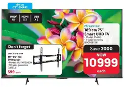 Makro Hisense 189 cm 75" Smart UHD TV offer