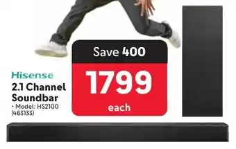 Makro Hisense 2.1 Channel Soundbar offer