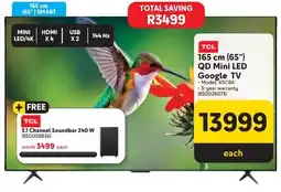 Makro TCL 165cm 65" QD Mini LED Google TV offer
