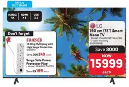 Makro LG 190 cm 75" Smart Nano TV offer