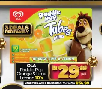 Take 'n Pay OLA Paddle Pop Orange & Lime Lemon 10's offer