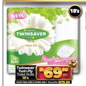 Take 'n Pay Twinsaver Twin Ply Toilet Rolls offer