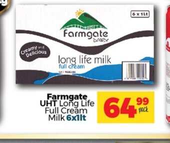 Farmgate UHT Long Life Full Cream Milk 6x1lt
