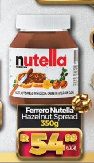 Take 'n Pay Ferrero Nutella Hazelnut Spread 350g offer
