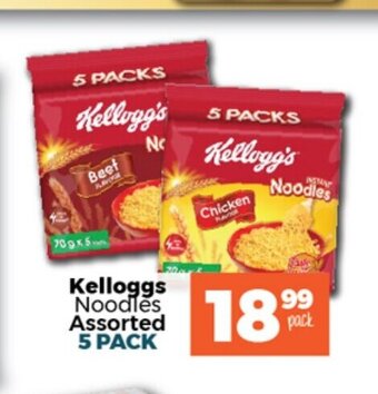 Take 'n Pay Kelloggs Noodles Assorted 5 Pack offer