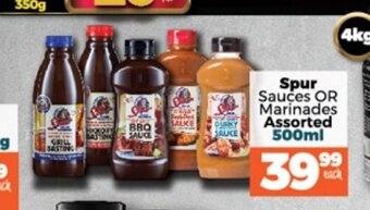 Spur Sauces or Marinades Assorted 500ml