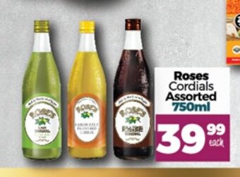 Roses Cordials Assorted 750ml