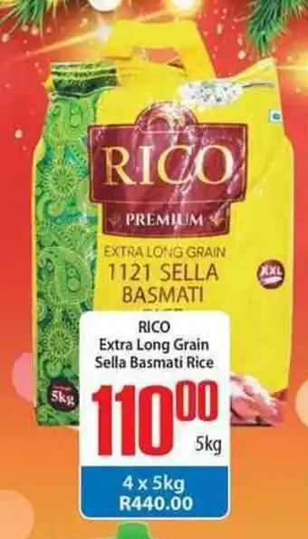 Elite Cash & Carry RICO Extra Long Grain Sella Basmati Rice 5kg offer