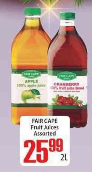 Elite Cash & Carry Fair Cape Fruit Juices Assortd 2L offer
