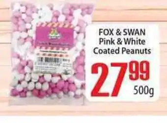 Elite Cash & Carry Fox & Swan Pink & White Coated Peanuts 500g offer