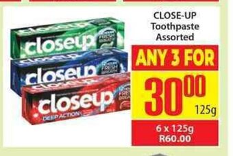 Elite Cash & Carry Close-Up Toothpaste Assorted 125g offer
