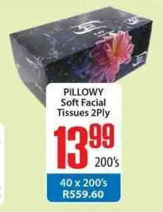 Pillowy Soft Facial Tissues 2Ply 200's