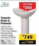 Builders Warehouse Solo Tamarin Basin & Pedestal 775278 offer
