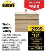 Builders Warehouse Builders Wall-Mount Vanity 771711 offer