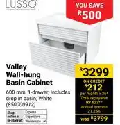 Builders Warehouse Lusso Valley Wall-Hung Basin Cabinet 850000912 offer