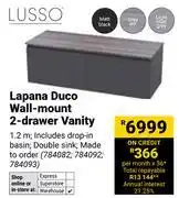 Builders Warehouse Lusso Lapana Duco Wall-Mount 2-Drawer Vanity offer
