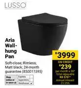 Builders Warehouse Lusso Aria Wall-Hung Pan 850011595 offer