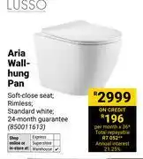 Builders Warehouse Lusso Aria Wall-Hung Pan 850011613 offer