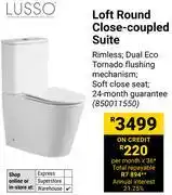 Builders Warehouse Lusso Loft Round Close-Coupled Suite 850011550 offer