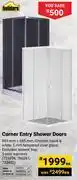 Builders Warehouse Builders Corner Entry Shower Doors-885mm x 885mm Each offer