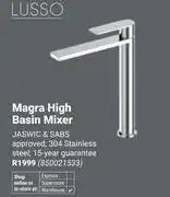 Builders Warehouse Lusso Magra High Basin Mixer offer