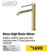 Builders Warehouse Lusso Reno High Basin Mixer offer