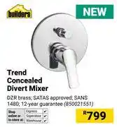 Builders Warehouse Builders Trend Concealed Divert Mixer 850021551 offer