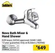 Builders Warehouse Builders Nova Bath Mixer & Hand Shower 783948 offer