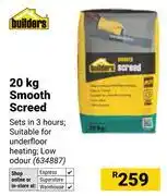 Builders Warehouse Builders 20Kg Smooth Screed offer