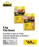 Builders Warehouse Builders 5Kg Tile Grout-Each offer