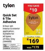 Builders Warehouse Tylon Quick Set 6 Tile Adhesive offer