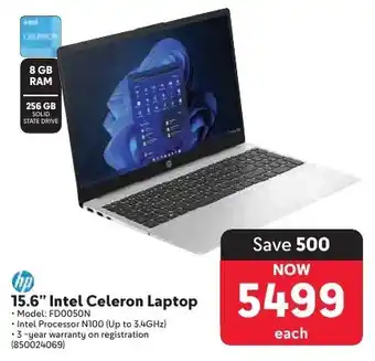 Makro HP 15.6" Intel Celeron Laptop offer