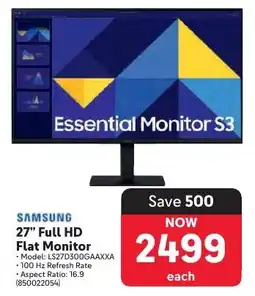 Makro SAMSUNG 27" Full HD Flat Monitor offer