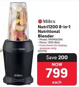 Makro Milex Nutri1200 8-in-1 Nutritional Blender offer