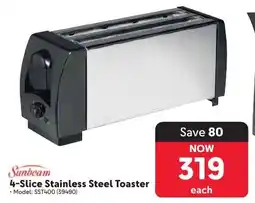 Makro Sunbeam 4-Slice Stainless Steel Toaster offer