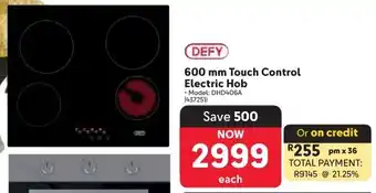Makro DEFY Touch Control Electric Hob offer