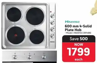 Makro Hisense 4-Solid Plate Hob offer