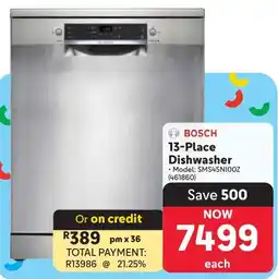 Makro BOSCH 13-Place Dishwasher offer
