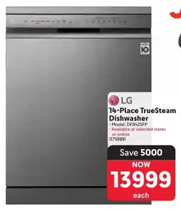 Makro LG 14-Place TrueSteam Dishwasher offer